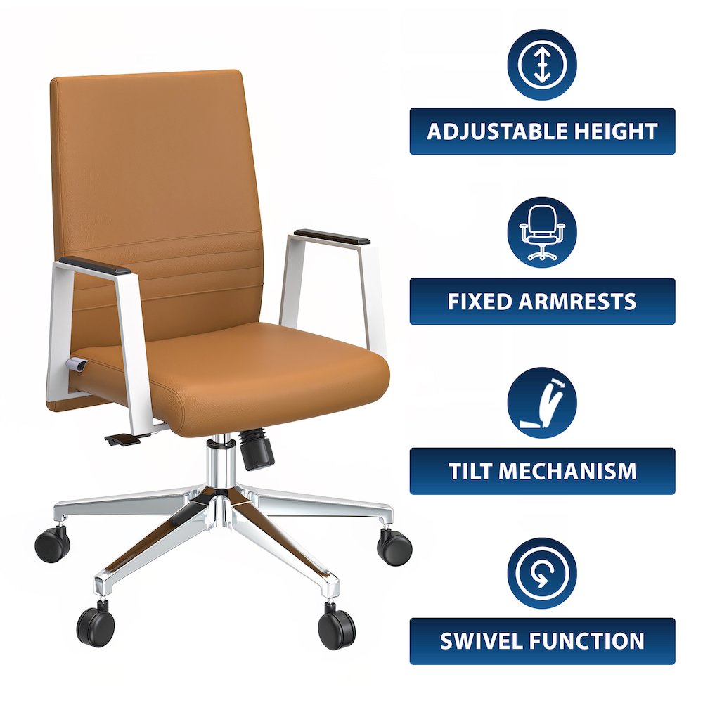 Aleen Office Chair in Acorn Brown. Picture 3