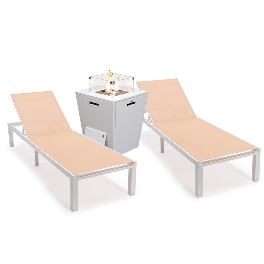 Marlin Modern Aluminum Outdoor Patio Chaise Lounge Chair. Picture 1