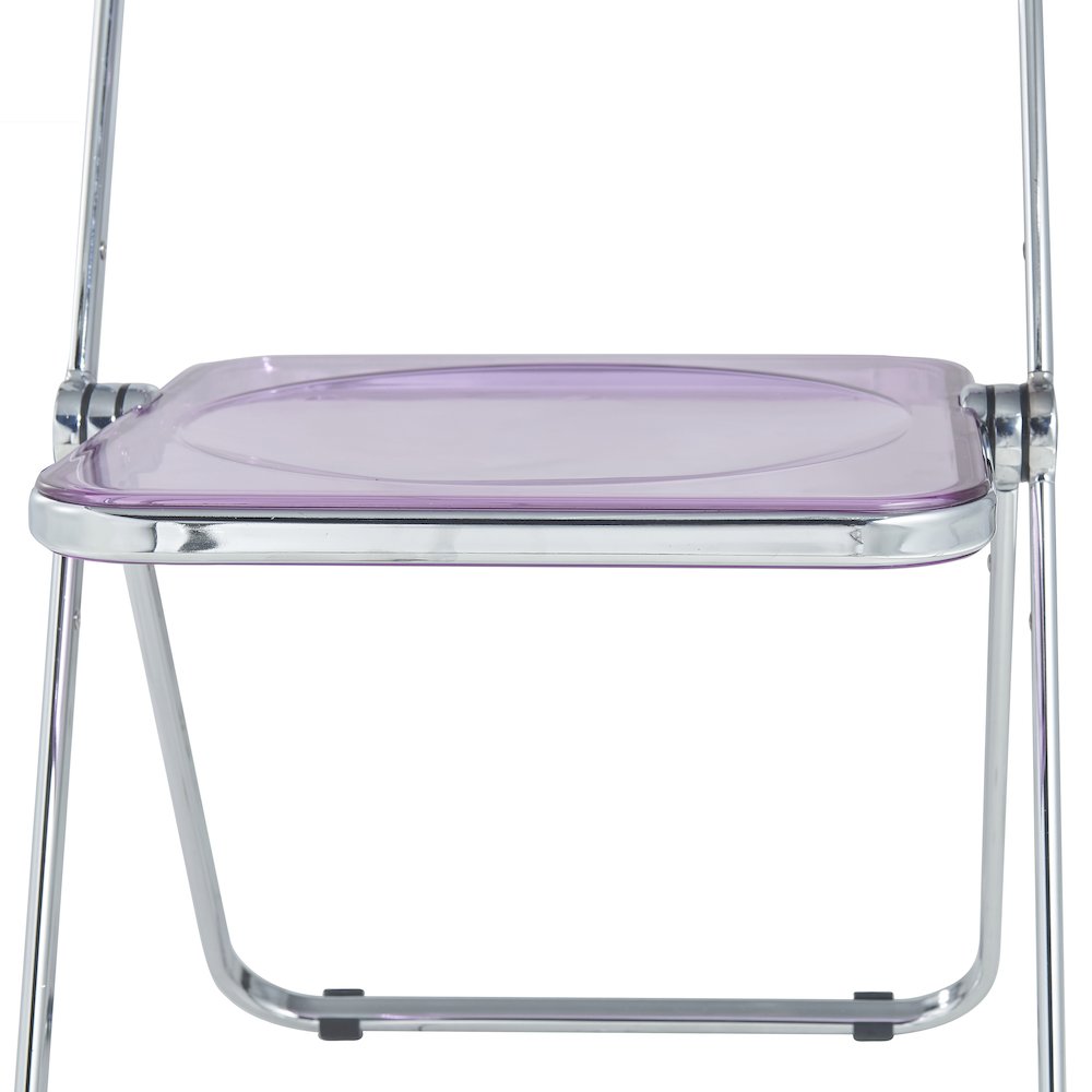 Lawrence Acrylic Folding Chair With Metal Frame, Set of 2. Picture 16