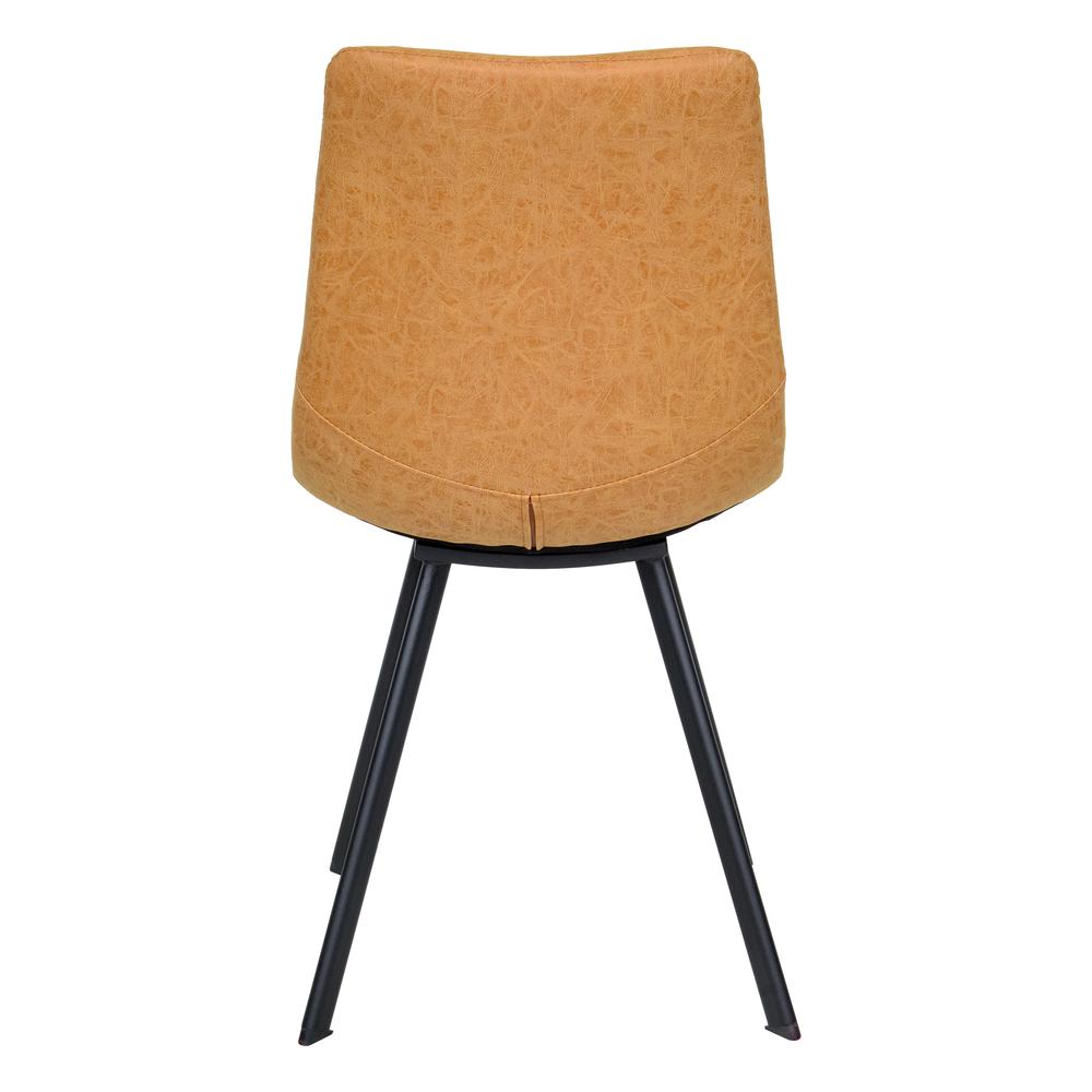 Markley Modern Leather Dining Chair With Metal Legs Set of 2. Picture 3