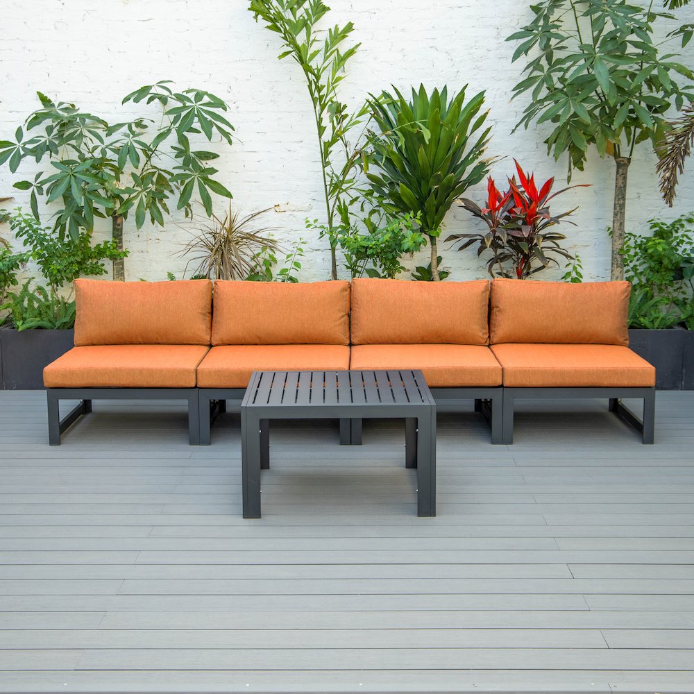 Chelsea 5-Piece Middle Patio Chairs and Coffee Table. Picture 3