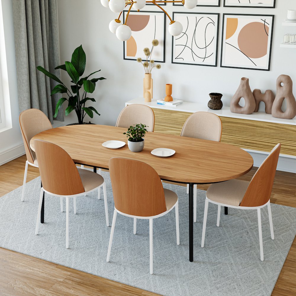 Tule Mid-Century Modern Dining Side Chair. Picture 3