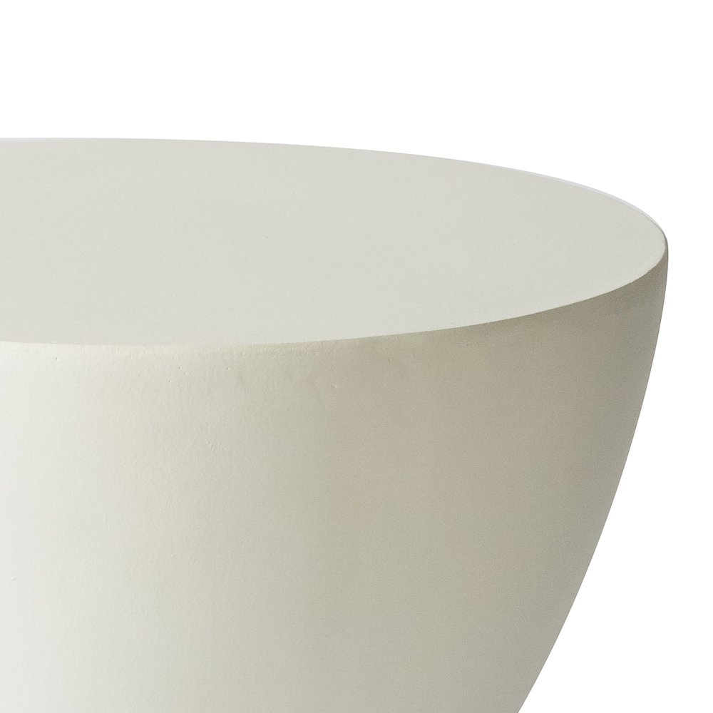 Loft Collection Fiberglass Outdoor Side Table in White. Picture 19