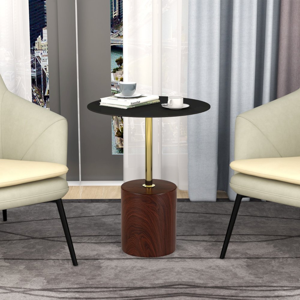 Malta Collection Modern End Table In Brown. Picture 13