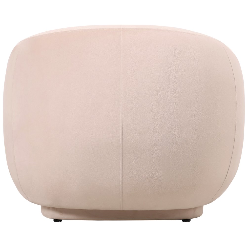 Faze Collection Modern Single Seater Sofa in Beige Velvet. Picture 15