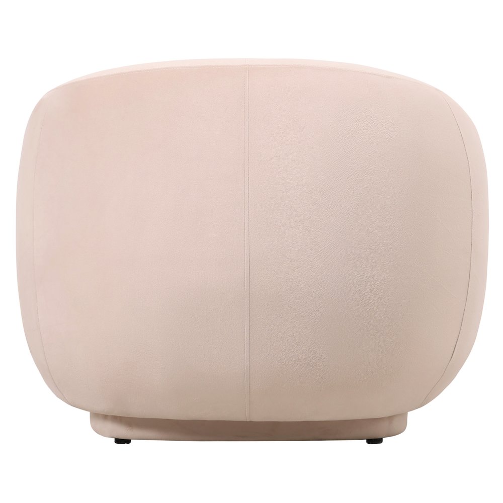 Faze Collection Modern Single Seater Sofa in Beige Velvet. Picture 20