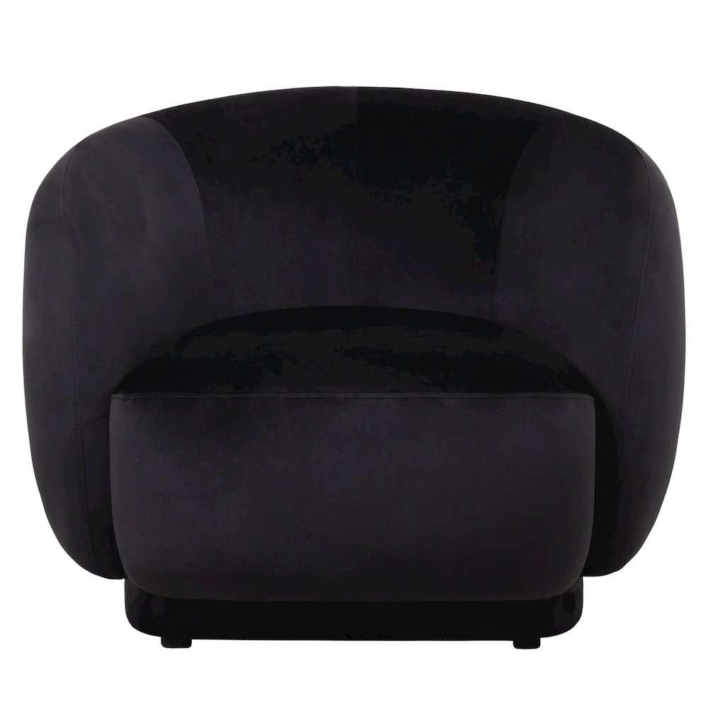 Faze Collection Modern Single Seater Sofa in Black Velvet. Picture 16