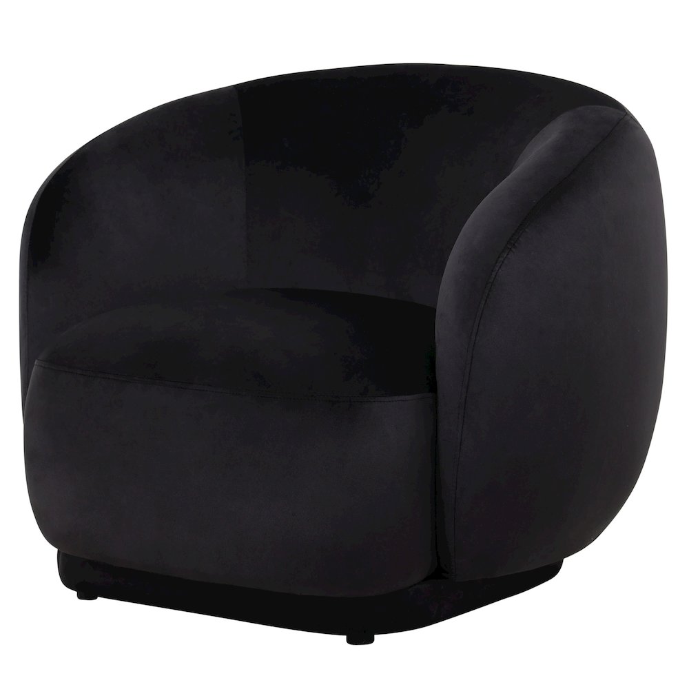 Faze Collection Modern Single Seater Sofa in Black Velvet. Picture 17