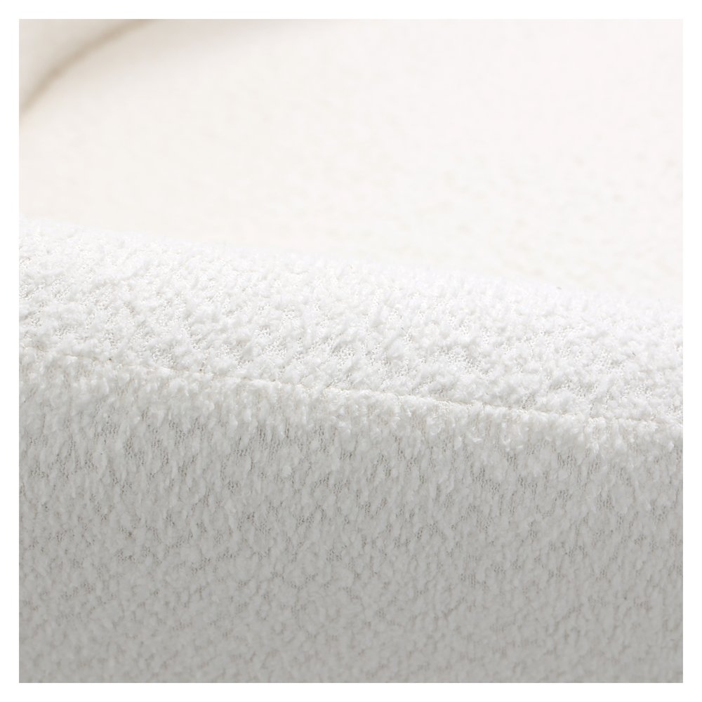 Lylo Collection Modern Accent Chair In Boucle White. Picture 6