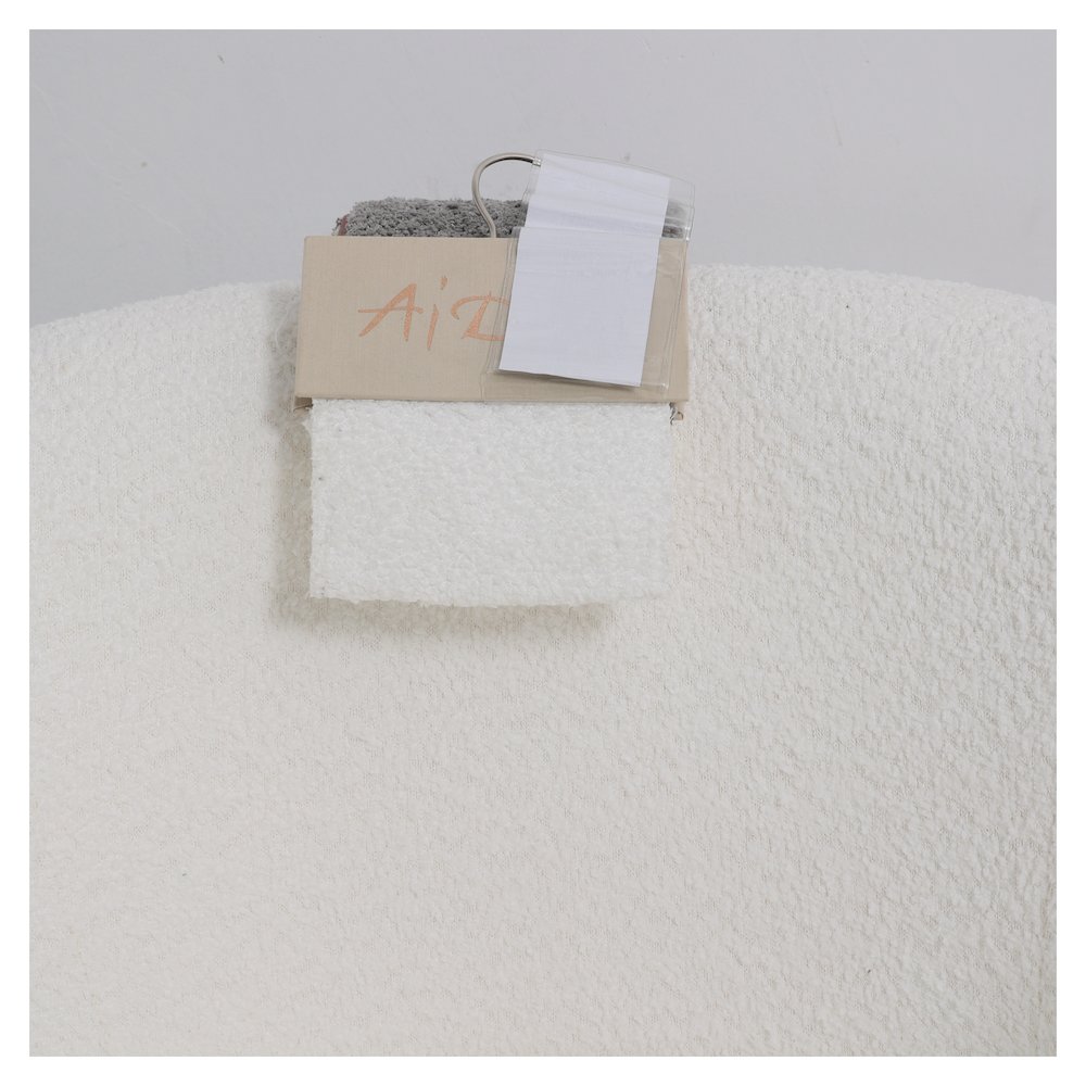 Lylo Collection Modern Accent Chair In Boucle White. Picture 13