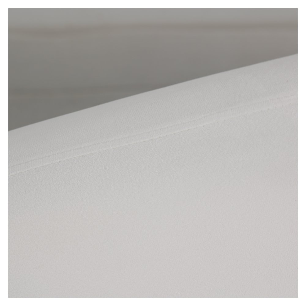 Zuno Collection Modern Single Seater Sofa in White Velvet. Picture 17