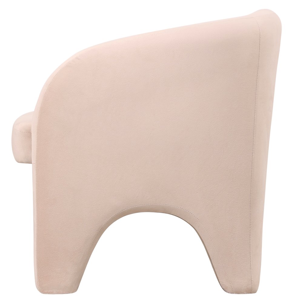 Lylo Collection Modern Accent Chair In Beige Velvet. Picture 15