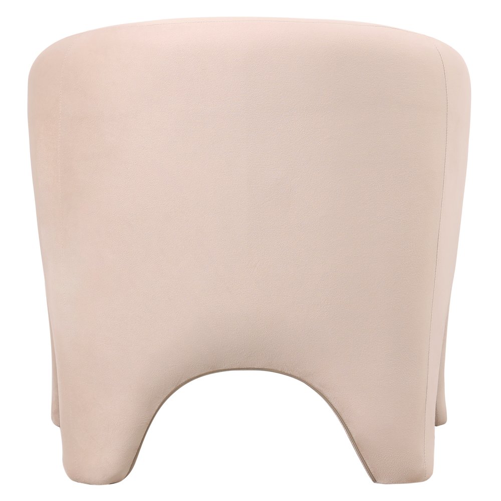 Lylo Collection Modern Accent Chair In Beige Velvet. Picture 16