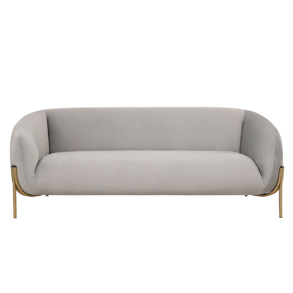 Zuno Three-Seater Sofa Upholstered in Velvet Wide Couch. Picture 15