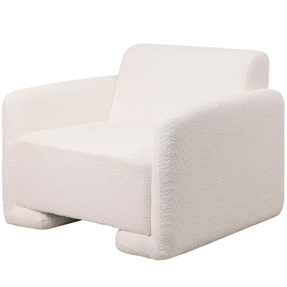 Nyta Collection Modern Accent Chair in White Boucle. Picture 13