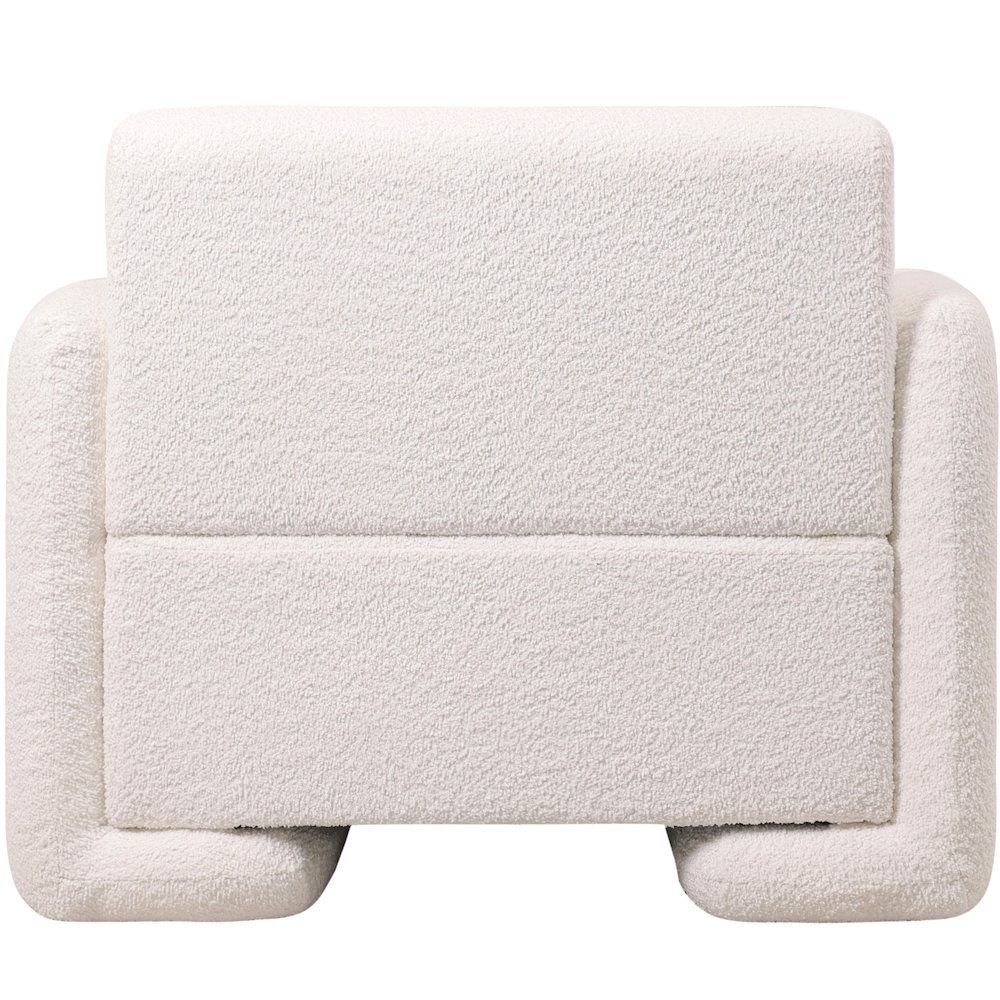 Nyta Collection Modern Accent Chair in White Boucle. Picture 15