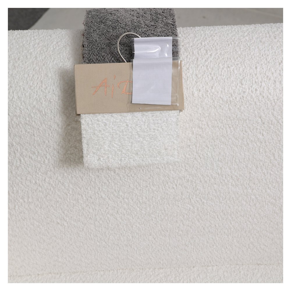 Nyta Collection Modern Accent Chair in White Boucle. Picture 16