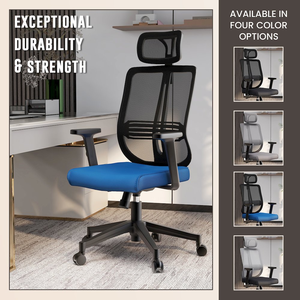Office Nift Series Office Task Chair In Blue. Picture 9