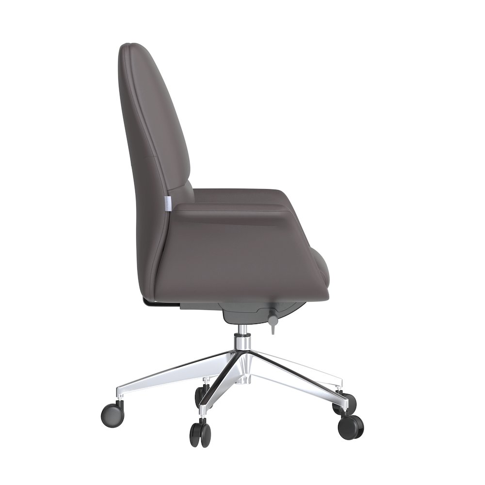 Summit Series Office Chair In Grey Leather. Picture 5