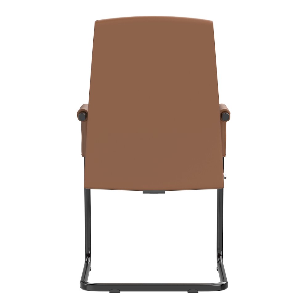Evander Office Guest Chair in Dark Brown Leather. Picture 17