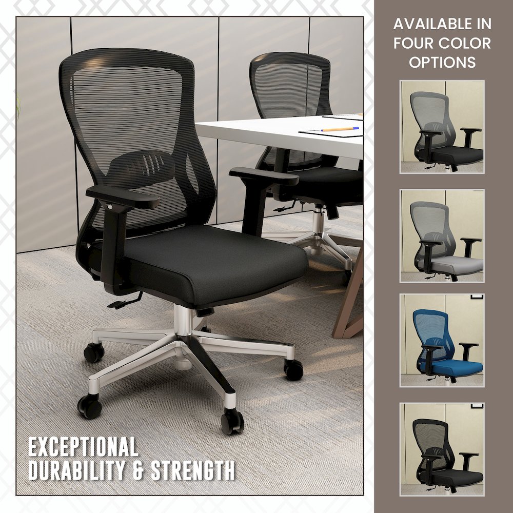 Office Adorit Series Office Task Chair In Black. Picture 14