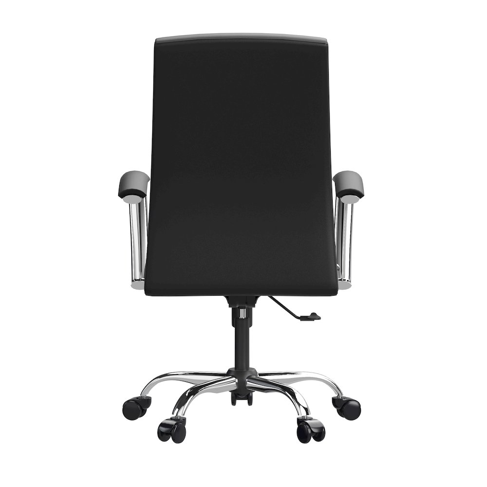 Evander Series Office Chair in Black Leather. Picture 4