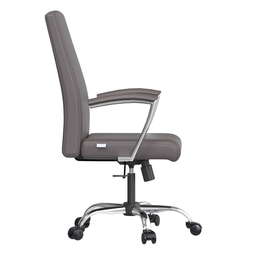 Evander Series Office Chair in Grey Leather. Picture 4