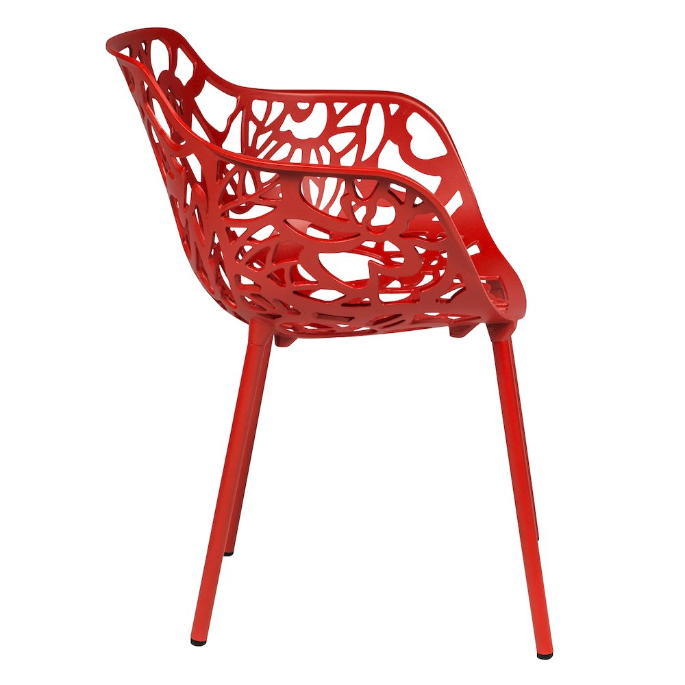Modern Devon Aluminum Armchair, Set of 4. Picture 4