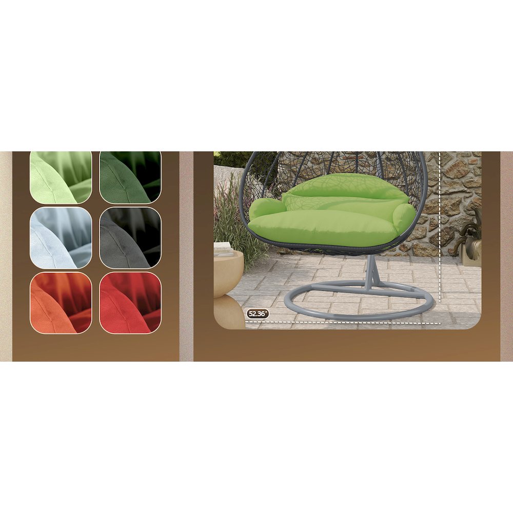 Recluse Collection Modern Outdoor Swing Chair. Picture 17