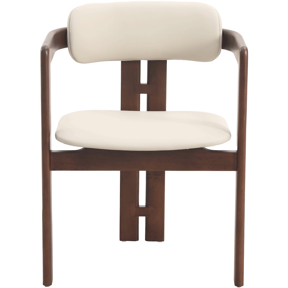 Velo Series Modern Dining Cha...lnut Color Wood with Toupe Seat Set of 4. Picture 7