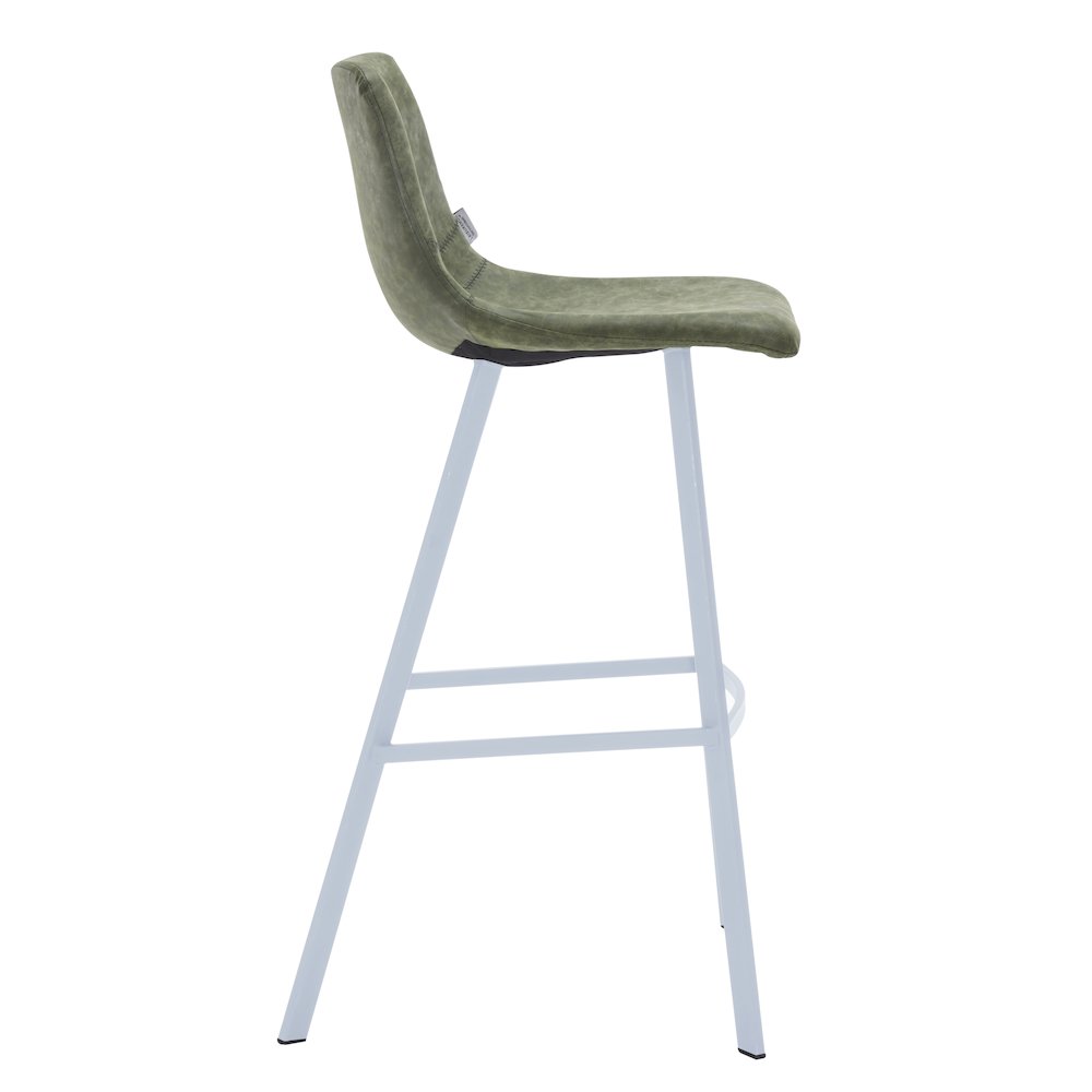 Elland - Bar stool - Olive Green- White Base Set of 2. Picture 8