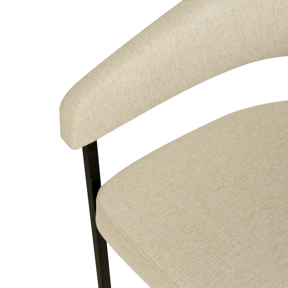 Aero Collection Modern Dining Chair in Oatmeal Set of 2. Picture 1