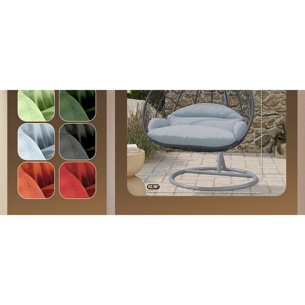 Recluse Collection Modern Outdoor Swing Chair. Picture 18