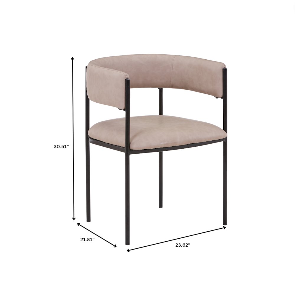 Cyril Collection Modern Chair in Taupe Set of 2. Picture 1
