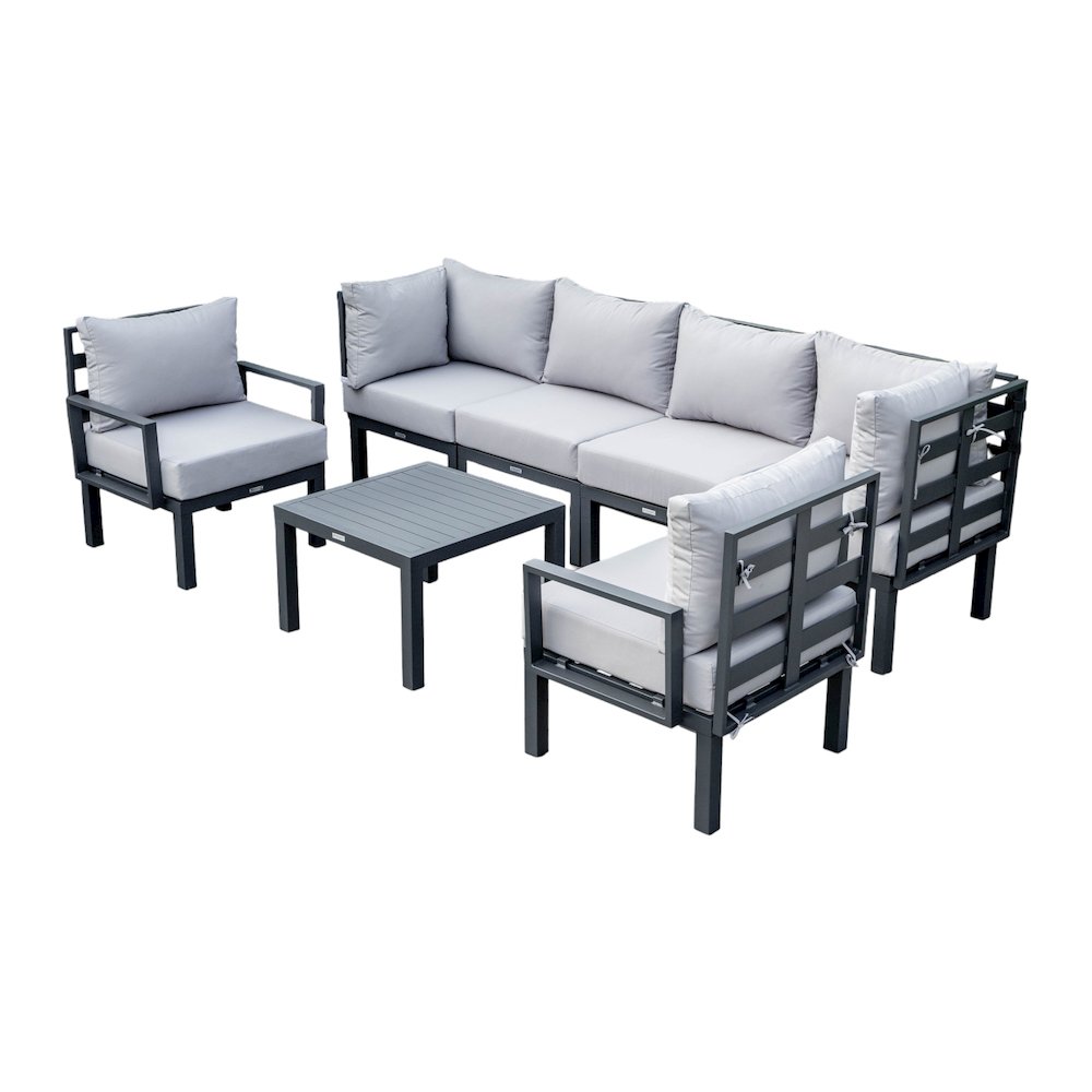 Chelsea 7-Piece Patio Sectional And Coffee Table. Picture 1