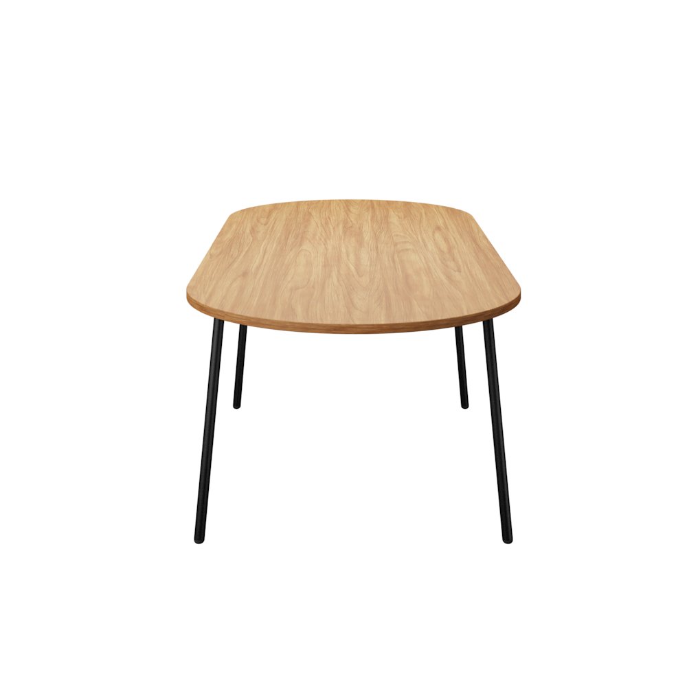 Tule Modern 83" Oval Dining Table in Natural Wood. Picture 4