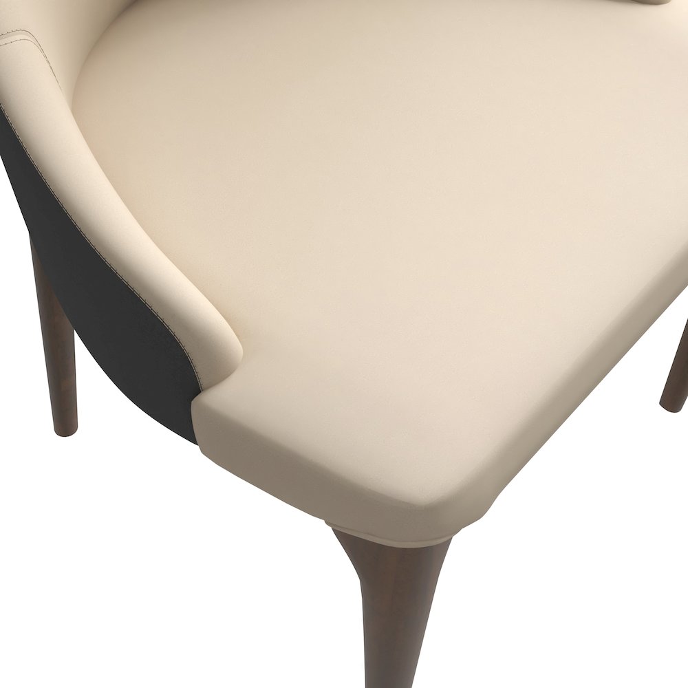 Elm Collection Modern Wooden Dining Chair In Grey. Picture 26