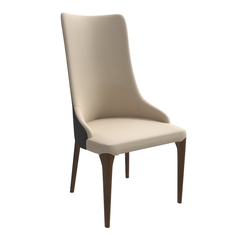 Elm Collection Modern Wooden Dining Chair In Grey. Picture 4