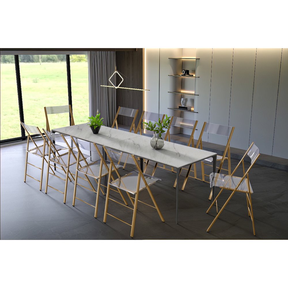 Menno Mid-Century Modern Acrylic Folding Chair. Picture 13