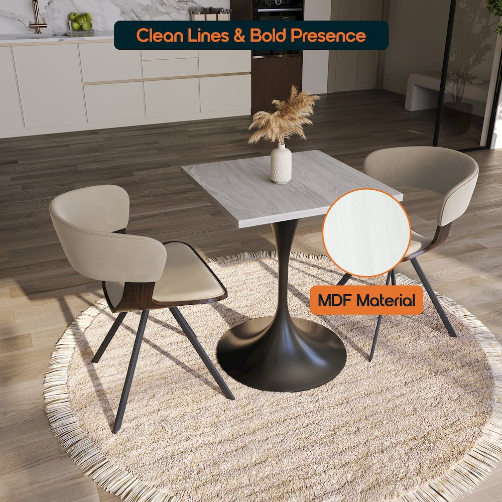 Verve Collection 24 Square Dining Table. Picture 2