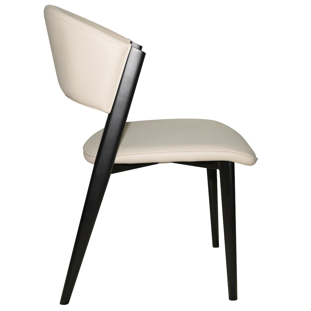 Aspen Collection Modern Dining Chair Black Frame in Light Grey. Picture 9