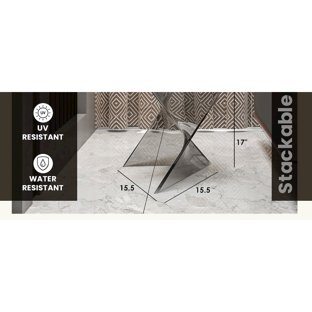Randolph Modern Accent Side Table Indoor and Outdoor Use Smoke Color. Picture 13