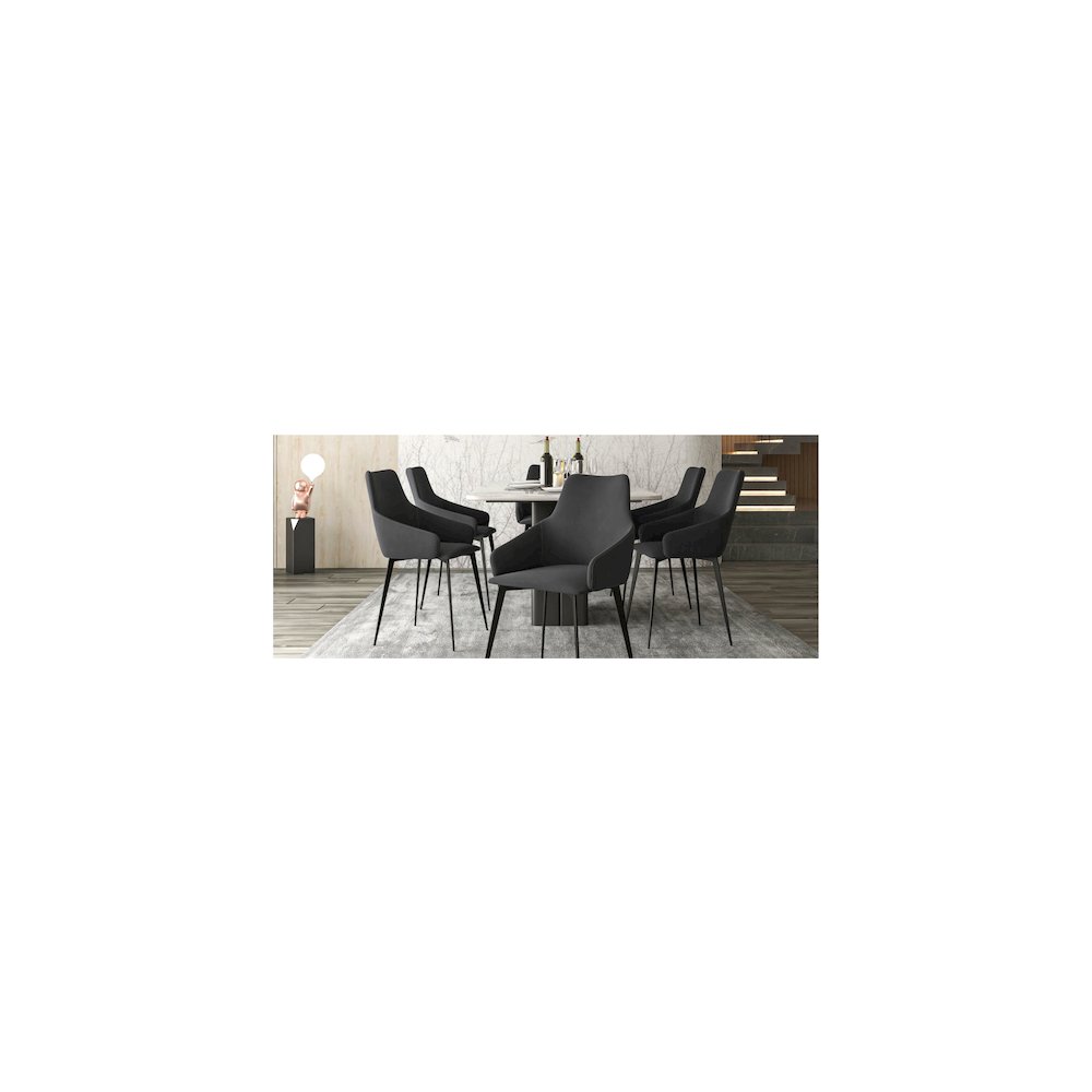 Bristol 35" round dining table White base with White Sintered stone Top. Picture 32