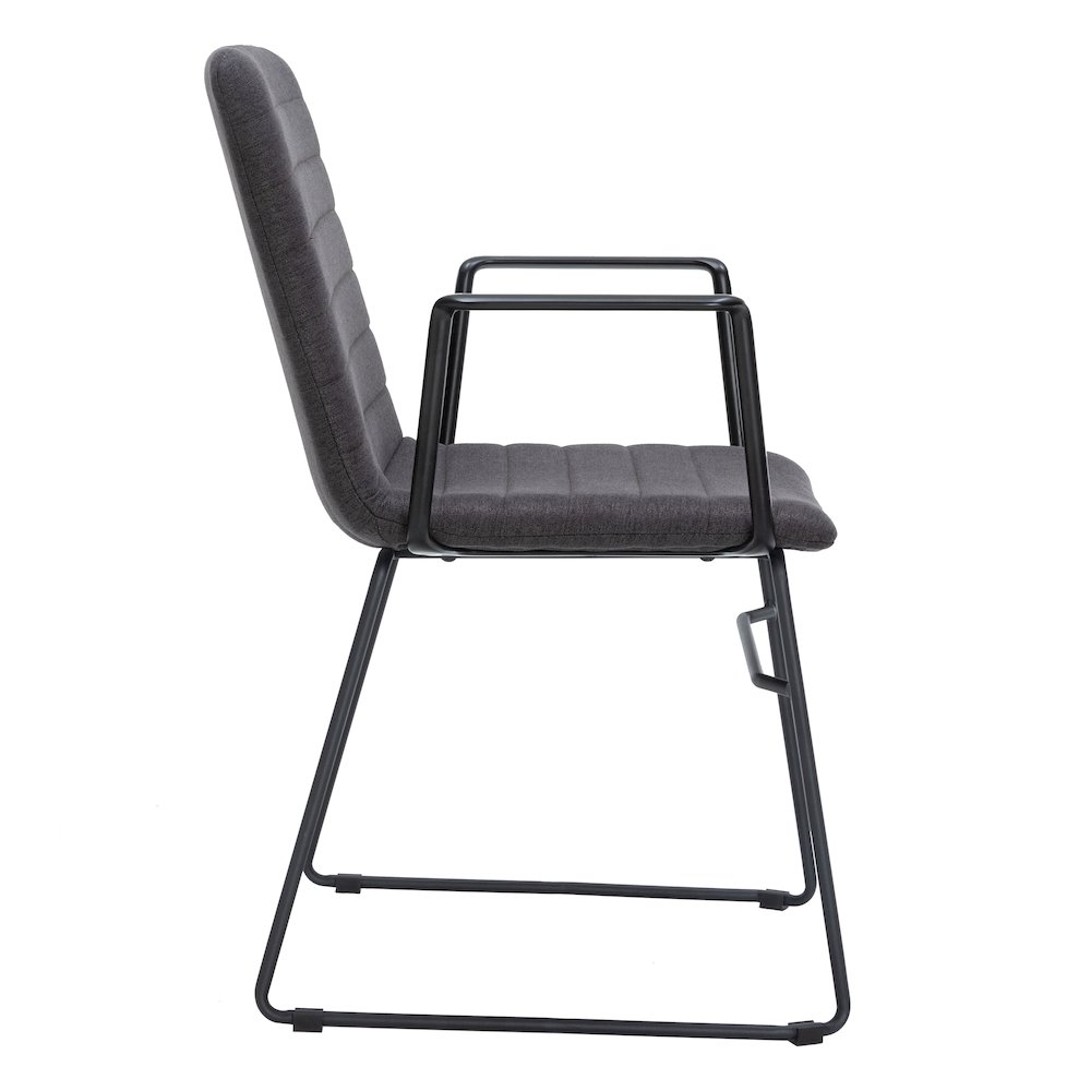 Zylar Series Office Guest Arm Chair in Brown Fabric. Picture 5