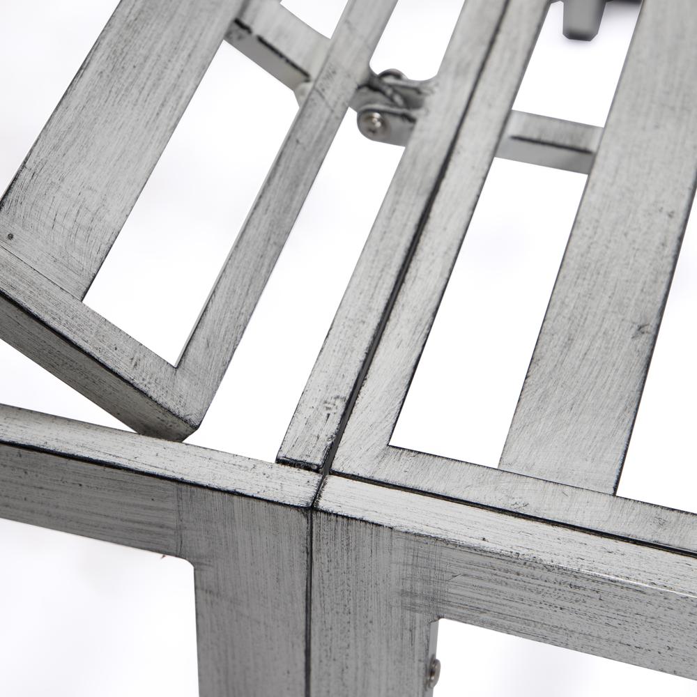 Outdoor Weathered Grey Chaise Lounge Chair With Side Table & Cushions. Picture 7