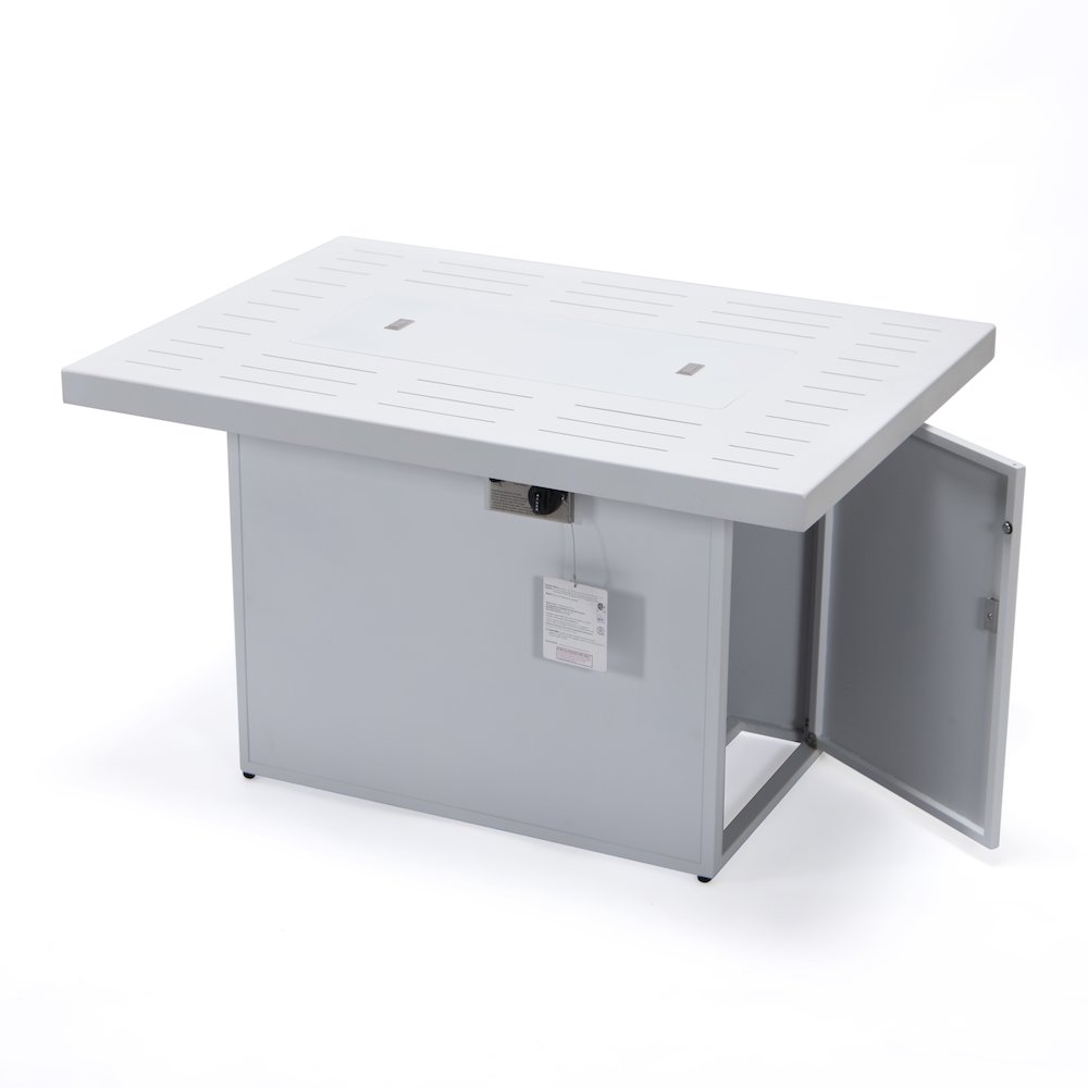 Chelsea Patio Modern Aluminum Propane Fire Pit Table. Picture 14