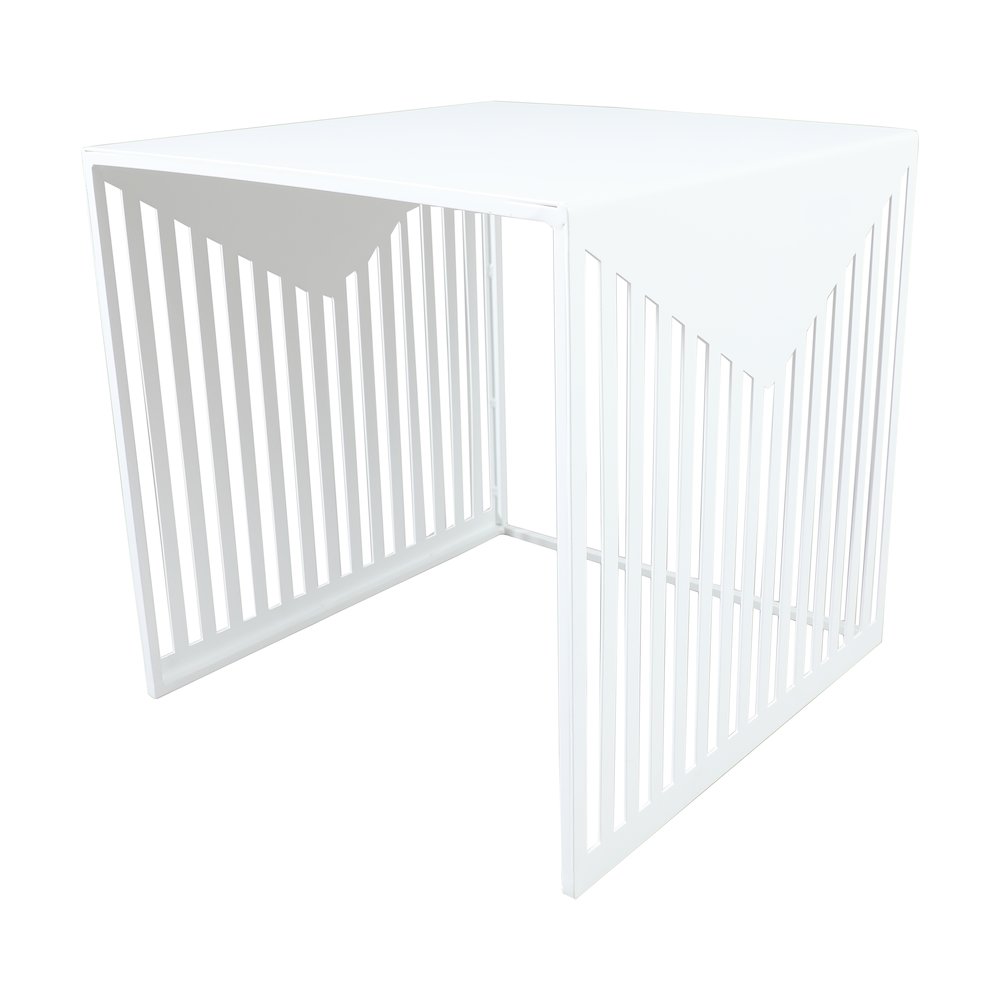 Cisco Modern Square Steel Side Table with Powder Coated Finish. Picture 5