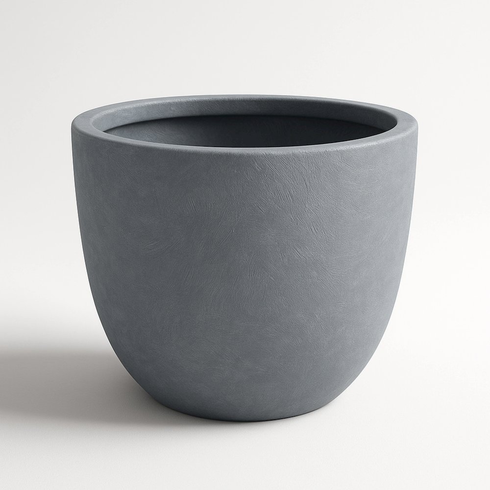 Dahlia Series Poly Stone Planter in Aged Concrete 14.4 Dia, 10.8 High. Picture 16
