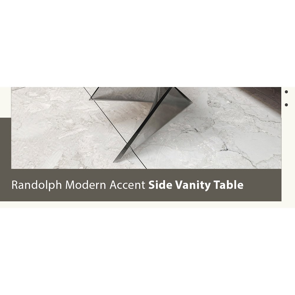 Randolph Modern Accent Side Table Indoor and Outdoor Use Smoke Color. Picture 11