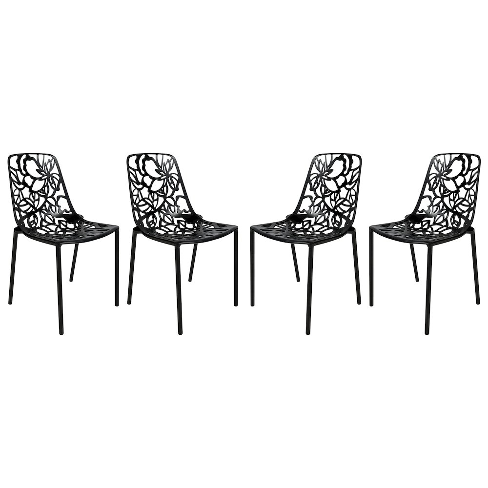 Modern Devon Aluminum Chair, Set of 4. Picture 3